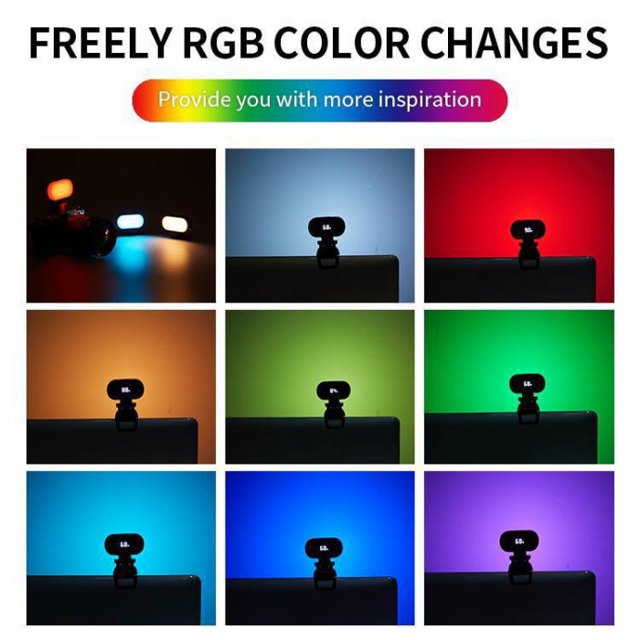 Светодиодный осветлитель-подсветка для смартфона фото/видео камер JMARY FM-16RGB