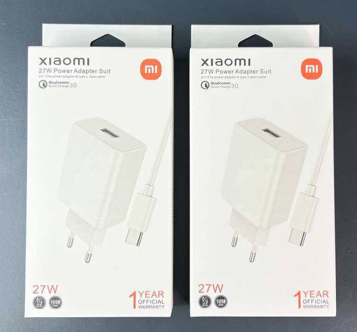 СЗУ 2в1 Xiaomi 27W QC3.0 с быстрой зарядкой.